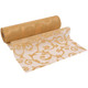 25m x 29cm Organza Roll - Gold Large Flocked Design Print